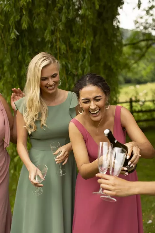 Jolie E216 Elegant Bridesmaid Dress with Chiffon Bows Essentials